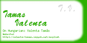 tamas valenta business card