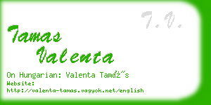 tamas valenta business card